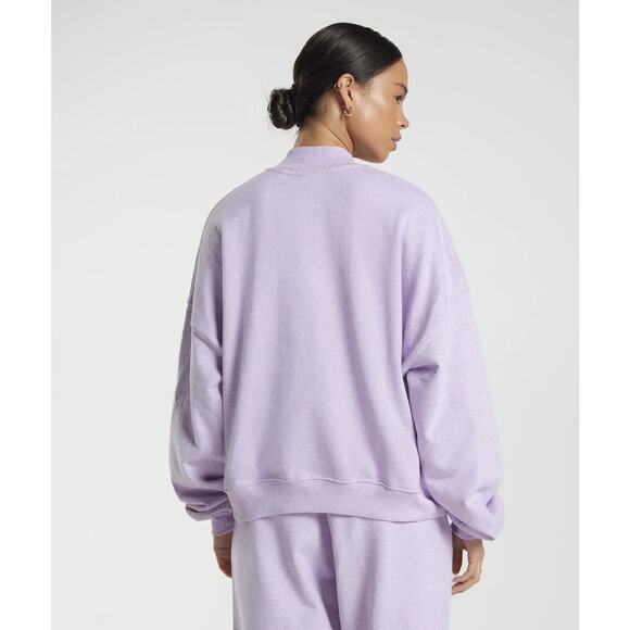 Gymshark Rest Day Sweats 1/2 Zip Pullover Purple Aura Lilac Marl Oversized Fit M - Picture 14 of 16